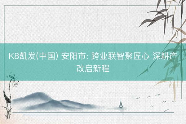 K8凯发(中国) 安阳市: 跨业联智聚匠心 深耕产改启新程