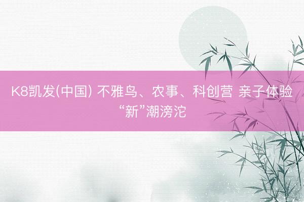 K8凯发(中国) 不雅鸟、农事、科创营 亲子体验“新”潮滂沱