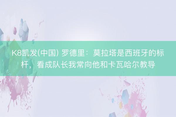 K8凯发(中国) 罗德里：莫拉塔是西班牙的标杆，看成队长我常向他和卡瓦哈尔教导