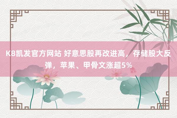 K8凯发官方网站 好意思股再改进高,存储股大反弹,苹果、甲骨文涨超5%